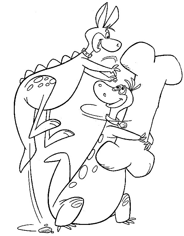 Plansa de colorat cu Flintstones 6 26